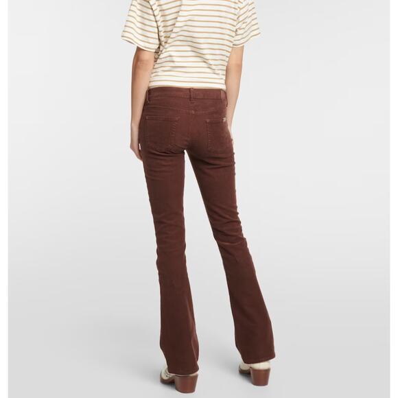 7 For All Mankind Brown Corduroy Bell Bottom Mid-rise Flared Jeans - Picture 2 of 16